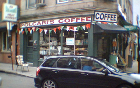 Polcari's Coffee storefront in Boston's North End.