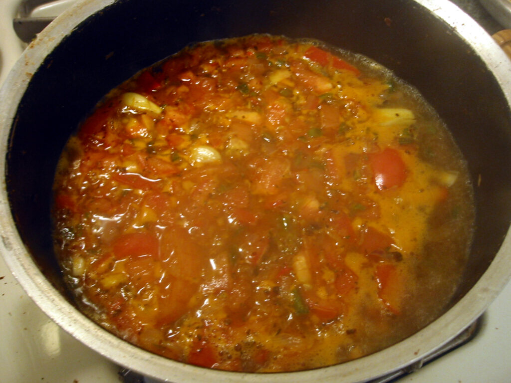 Chili cooking